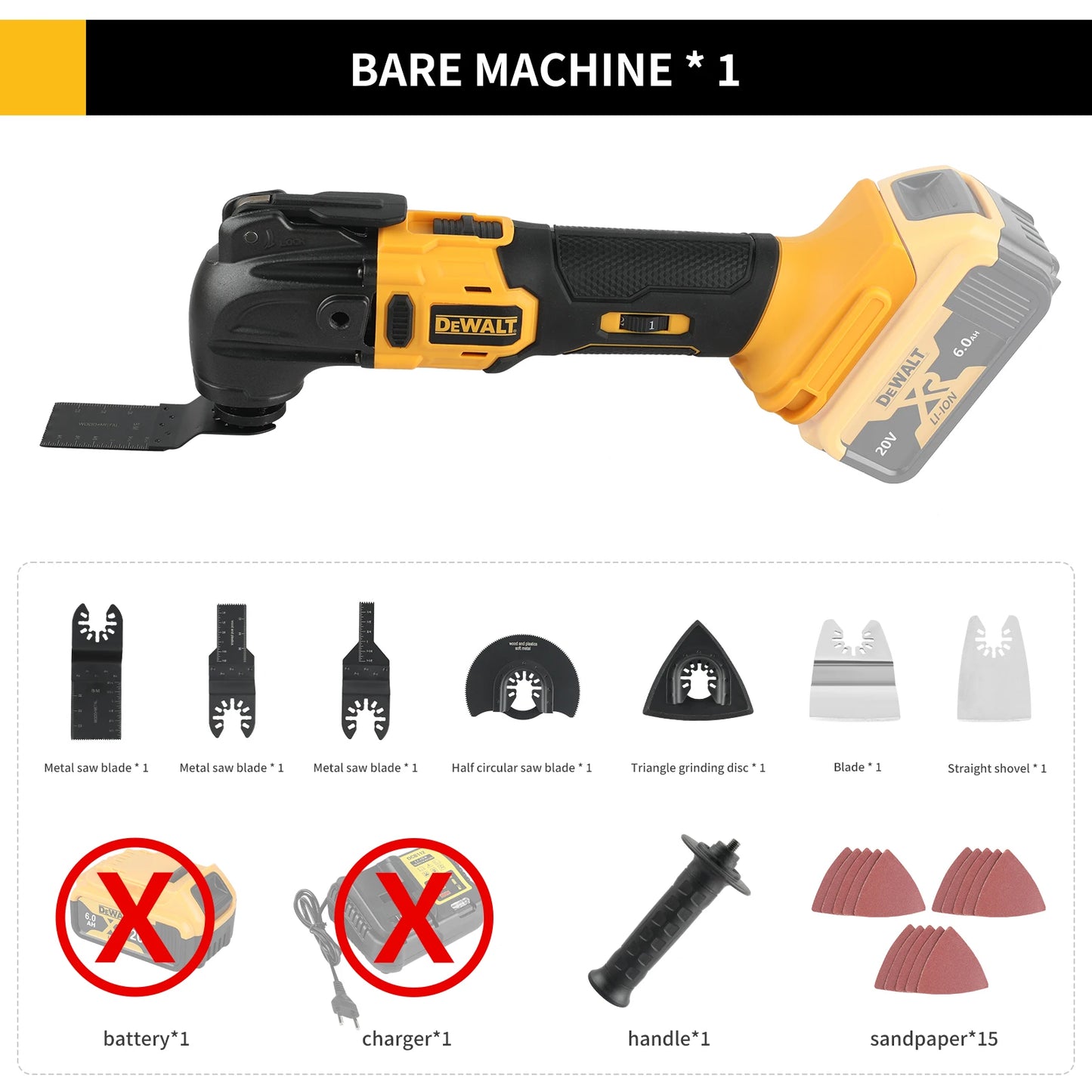 DEWALT 20V MAX Brushless Cordless Oscillating Multi-Tool 5 Accessories Included!