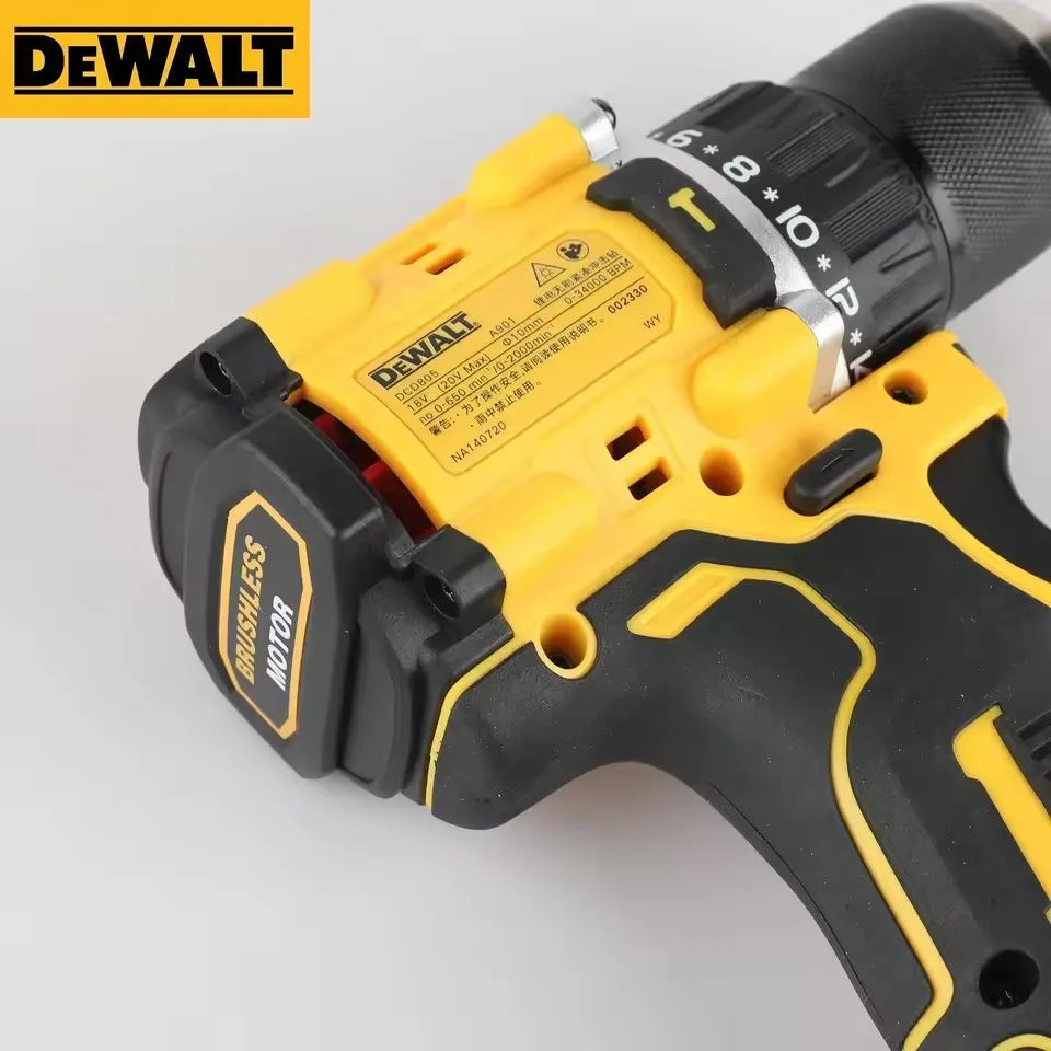 2025 DEWALT 20V Rechargeable Brushless Compact Electric Screwdriver Hand Drill Impact Drill DCD805