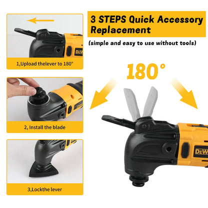 DEWALT 20V MAX Brushless Cordless Oscillating Multi-Tool 5 Accessories Included!