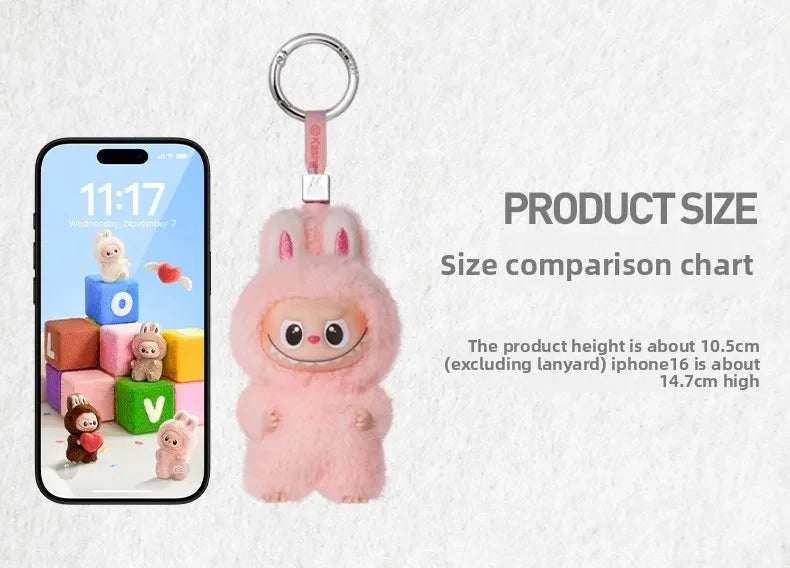 Labubu doll - 100% genuine plush doll, It's the perfect gift for children, family and friends.